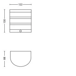 Philips Wandlamp Calgary Met Bewegingssensor -Buitentuin 41 2833