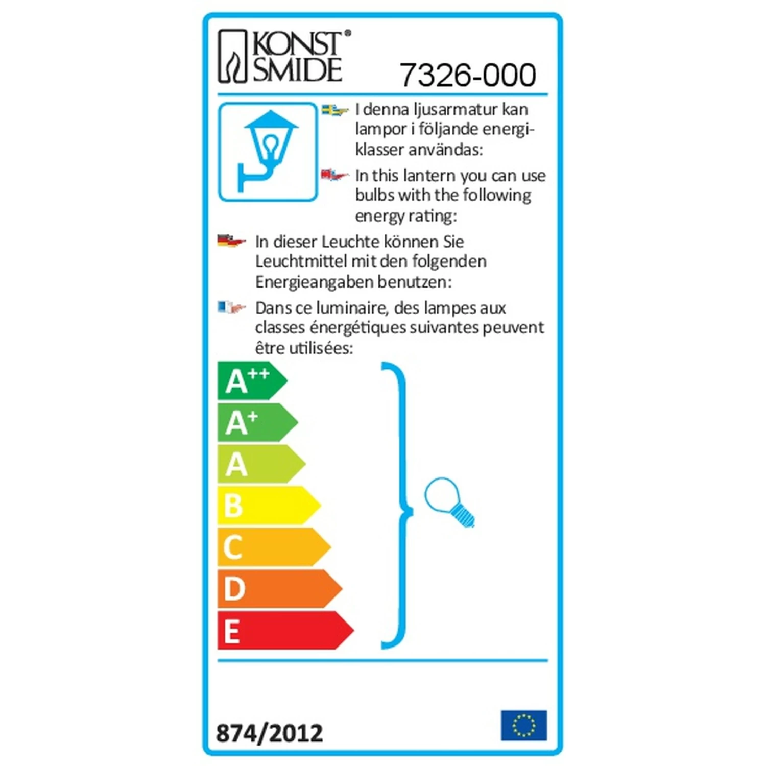 Konstsmide Buitenlamp Torino Flush RVS 28cm 5 Konstsmide Buitenlamp Torino Flush RVS 28cm - Afbeelding 3
