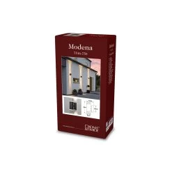 Konstsmide Buitenlamp Modena Triangle Twin Mat Zwart -Buitentuin 41 3087