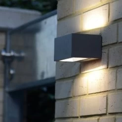 Lutec Buitenlamp Gemini Antraciet 2-lichts Klein -Buitentuin 41 3165