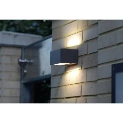 Lutec Buitenlamp Gemini Antraciet 2-lichts Klein -Buitentuin 41 3166