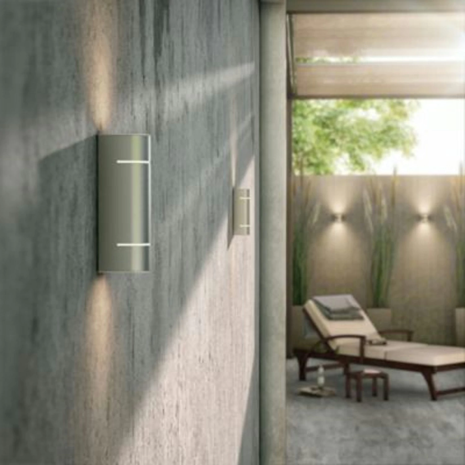 Philips Wandlamp Sunset Met Geïntegreerde LED 2x1W 200 Lumen Inox 4 Philips Wandlamp Sunset Met Geïntegreerde LED 2x1W 200 Lumen Inox - Afbeelding 2