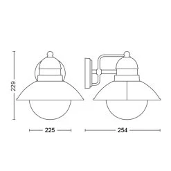 Philips Buitenlamp Damascus Bruin -Buitentuin 41 3280