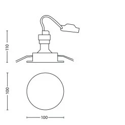 Philips Inbouwspot Fresco RVS Incl. LED Lichtbron -Buitentuin 41 3398