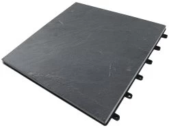 Balkontegel Graniet Zwart 30x30cm 4 Stuks