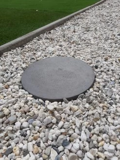 Staptegel Rond 30cm Zilver -Buitentuin 41 3456