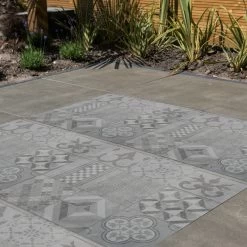 Keramische Terrastegel Kerastrada Cerajoy Mozaiek Grijs 60x60x3 Cm -Buitentuin 41 3484