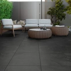 Keramische Terrastegel Kerastrada Leisteen Antraciet 60x60x3cm -Buitentuin 41 3612