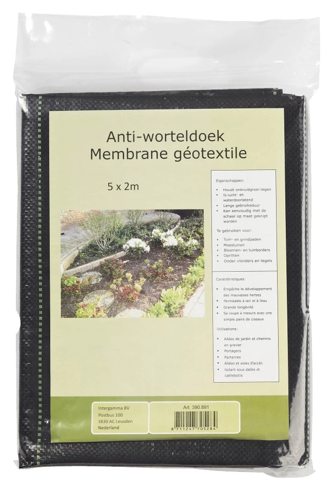 Anti-worteldoek Zwart 5x2 M 3 Anti-worteldoek Zwart 5x2 M