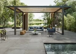 Keramische Terrastegel Bergen Grijs 90x90x2 Cm -Buitentuin 41 3872