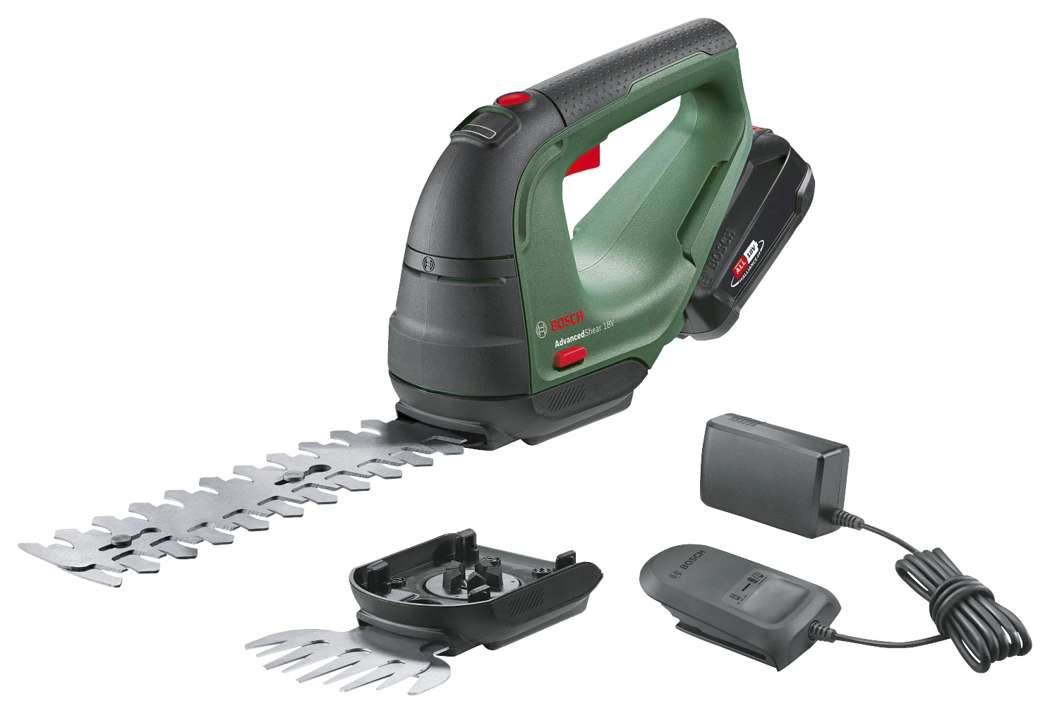Bosch 18V Buxusschaar Advancedshear 10cm Incl. Buxusschaarmes 20 Cm En Grasschaarmes 10 Cm 4 Bosch 18V Buxusschaar Advancedshear 10cm Incl. Buxusschaarmes 20 Cm En Grasschaarmes 10 Cm - Afbeelding 2