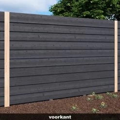 Zweeds Rabatdeel Douglas Zwart Ca. 1,2/2,7x19x, Lengte Ca. 240 Cm -Buitentuin 41 744