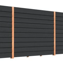 Zweeds Rabatdeel Douglas Zwart Ca. 1,2/2,7x19x, Lengte Ca. 240 Cm -Buitentuin 41 746