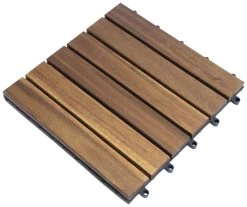 Balkontegel Acacia Hout 30x30 Cm Per 6 Stuks