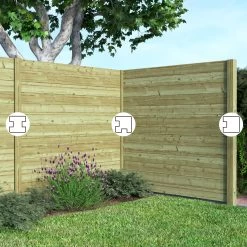 Sleufpaal Hoek Grenen 8,8 X 8,8 X270cm -Buitentuin 41 904