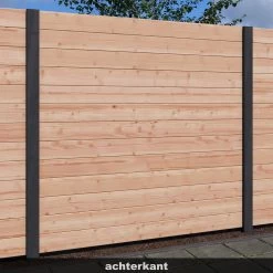 Sleufpaal Tussen Antraciet Ca. 8,8x8,8 Cm, Lengte Ca. 270 Cm -Buitentuin 41 989